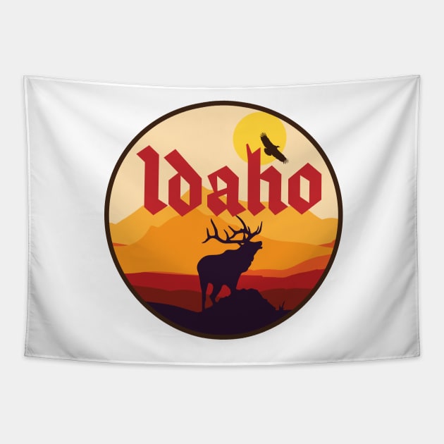 Idaho Elk Tapestry by GrumpyDog