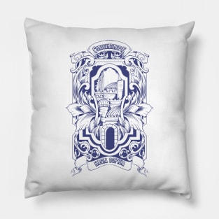 Blue Vintage Constantinople Pillow