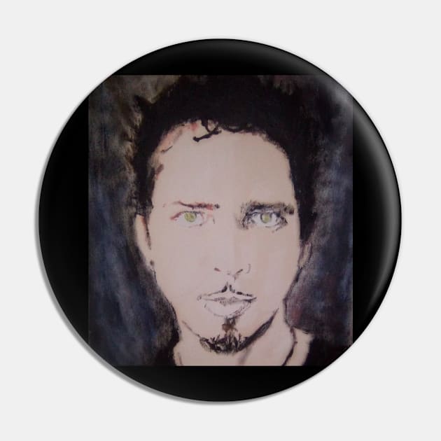 Chris Cornell Pin by Mike Nesloney Art