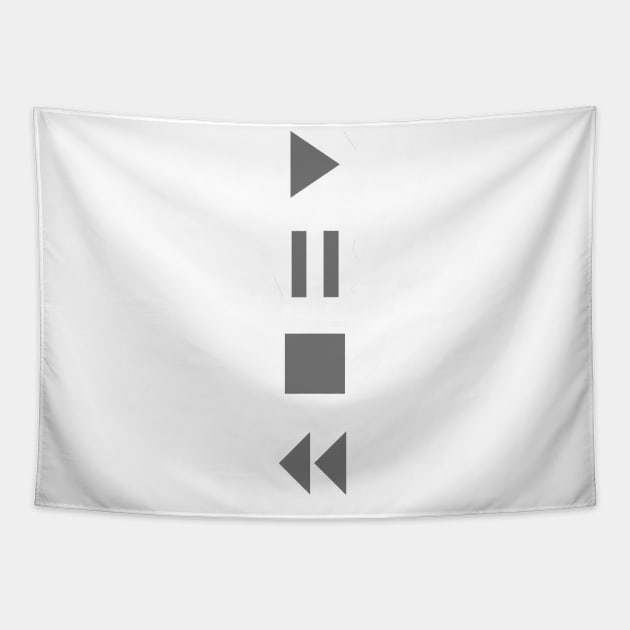 Play Stop Pause Rewind Tapestry by AlexPDJ