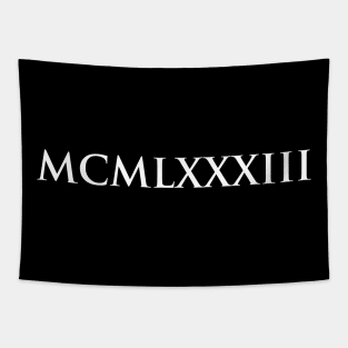 1983 MCMLXXXIII (Roman Numeral) Tapestry