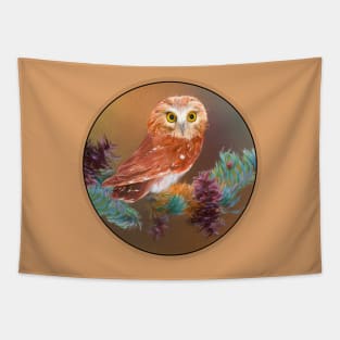 Northern Saw-whet Owl Tapestry