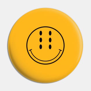 Six-Eyed Smiley Face , Medium Pin