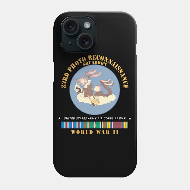 33rd Photo Reconnaissance Squadron - WWII w EU SVC X 300 Phone Case by twix123844