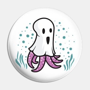 Ghost Octopus Pin