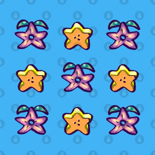 stardew stardrop and starfruit pattern by mudwizard