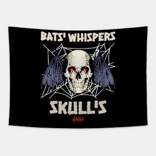 Bats Whispers Skull's Hush Tapestry