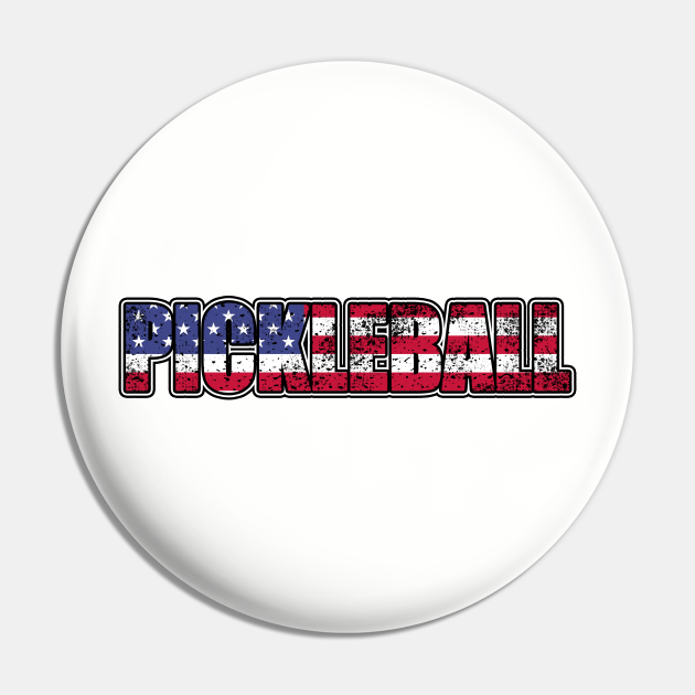 Pickleball American Flag Pickleball Pin TeePublic