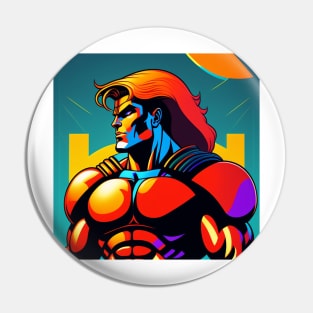 Spartan Strong Comic Book Style Pin