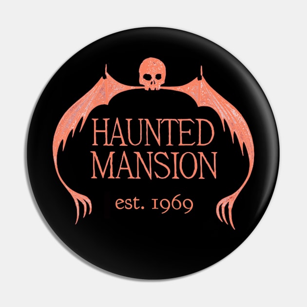 Haunted Mansion - Original logo - 50th Anniversary - Orange Pin by vampsandflappers