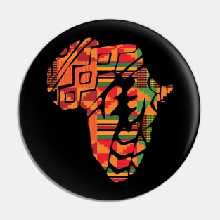 Africa Map, Kente Pattern, Gye Nyame Symbol Pin