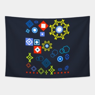 Colorful modern geometry Tapestry