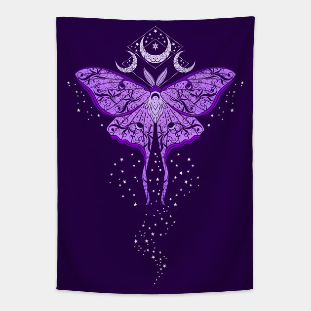 Celestial Luna Moth Luna Moth Tapestry TeePublic