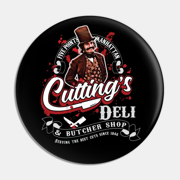 Cutting's Deli & Butcher Shop Pin by Alema Art