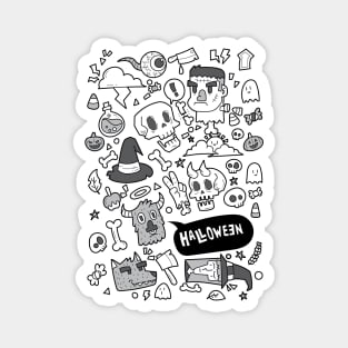 Cute Halloween Doodle Magnet