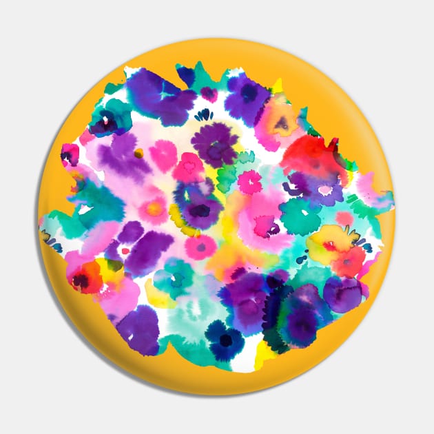 Abstract Watercolor Flowers Multi Pin by ninoladesign