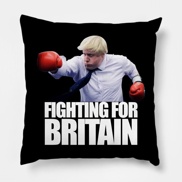 Boris Johnson Brexit Fighting For Britain Pillow by CultTees