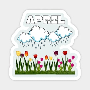April Showers Bring us Flowers Magnet