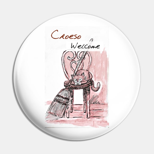 CROESO (WELCOME) CAT Pin by MarniD9