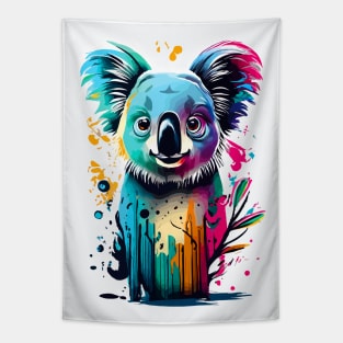 Koala Bear Colourful - Cute Koala Bear Artwork Tapestry