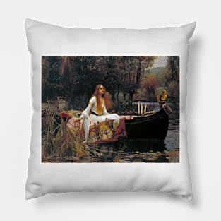 The Lady of Shalott John William Waterhouse Art Print 1888 Pre-Raphaelite Pillow