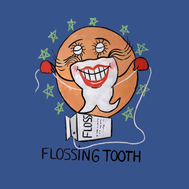 Flossing Teeth by Anthony R Falbo