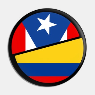 Puerto Rican and Colombian Pride - Colombia Puerto Rico Pin