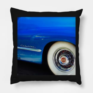 Classic Car Blue Cadillac - photography Pillow