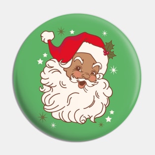 Retro Black Santa Claus Mid Century Modern Pin