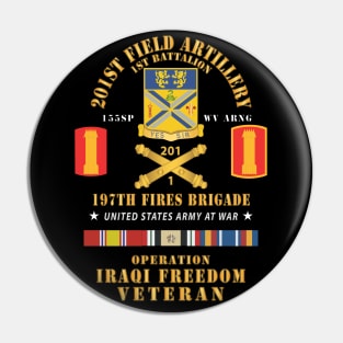 1st Battalion, 201st Artillery, 197th Fires Bde - Operation Iraqi Freedom Veteran X 300 Pin