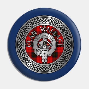 Clan Wallace Crest & Tartan Knot Pin