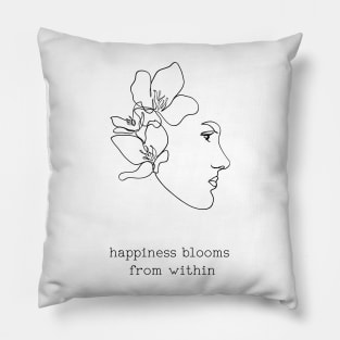 Happiness blooms from within Pillow