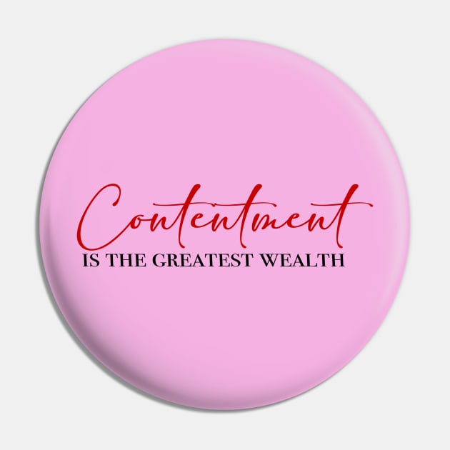 Contentment Pin by My Tee Style