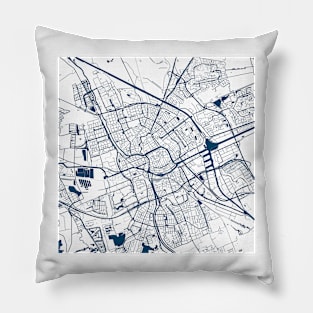 Kopie von Kopie von Kopie von Kopie von Kopie von Kopie von Kopie von Lisbon map city map poster - modern gift with city map in dark blue Pillow