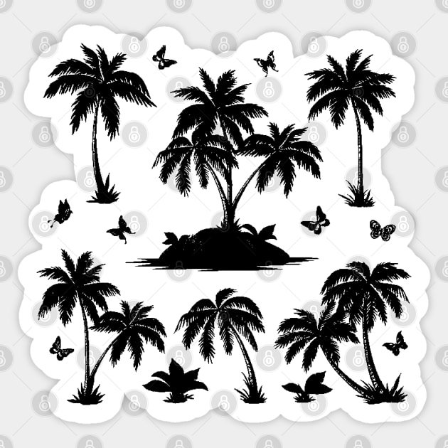 PALM TREE SILHOUETTES (Decals) Palm Trees, Giant Palm Tree Silhouettes..