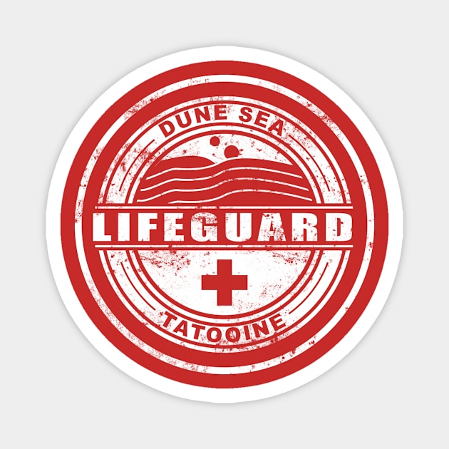 Dune Sea Lifeguard White [Normal Distressed] Magnet by Karthonic