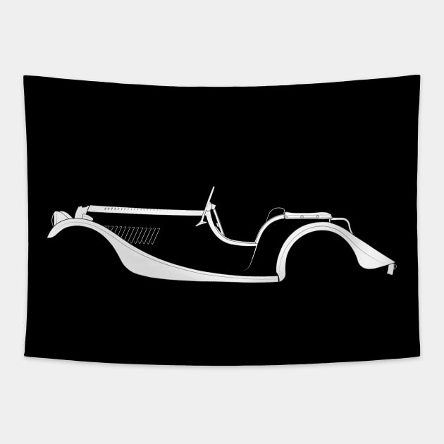 Morgan 4 4 Series I (1946) Silhouette Tapestry by Car-Silhouettes