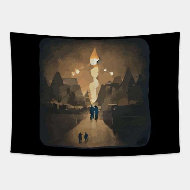 Detour Shirts - Embrace the Journey, Find Your Campfire Tapestry by Moulezitouna