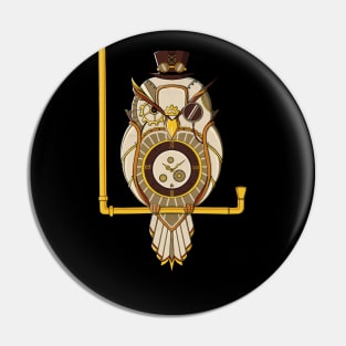 Steampunk Owl Pin