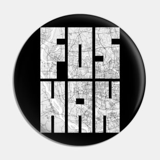 Foshan, Guangdong, China City Map Typography - Light Pin