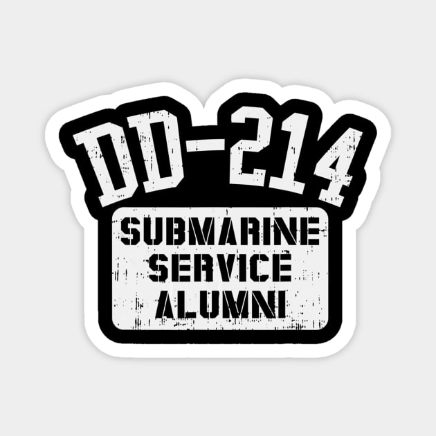 DD-214 Submarine Service Alumni Vintage US Navy Veteran Gift Magnet by danieldamssm