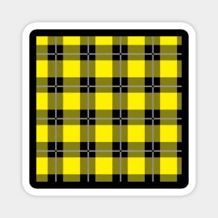 Yellow and Black Flannel-Plaid Pattern Magnet