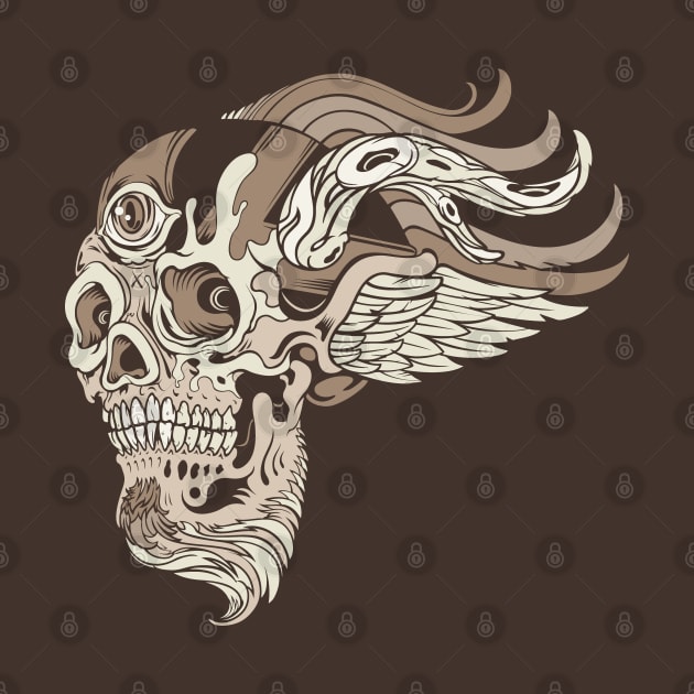 Tri Wing Skull by BeeryMethod