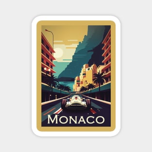 Monaco Travel Poster Magnet