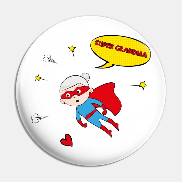 Super Grandma 4 Pin by grafart