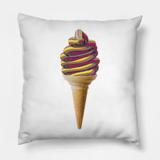 Trippy Soft Serve Cone Pillow