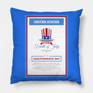 Independence Day - United States - For 4th of july - Print Design Poster - 1706202 Pillow