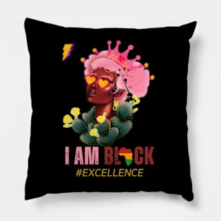 I Am Black Excellence Melanin Women Black Month History 2023 Pillow