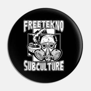 Freetekno Subculture Tekno Rave Pin