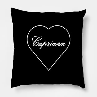 Capricorn Zodiac Heart Pillow